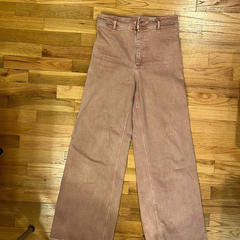 Zara size 4 high waist wide leg jeans